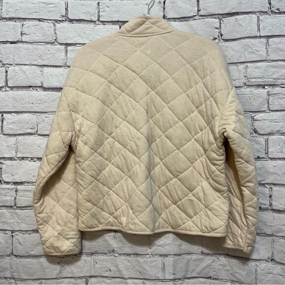 Kensie Jeans Quilted Cream Jacket Size Medium - Picture 2 of 4